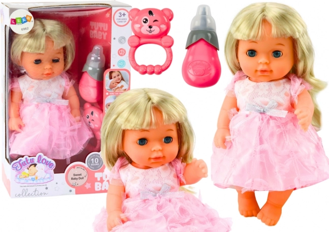 Pop in Roze Jurk met Accessoires en Geluiden