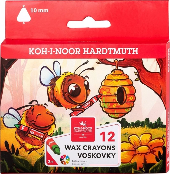 Triangular Crayons 12 pcs KOH-I-NOOR