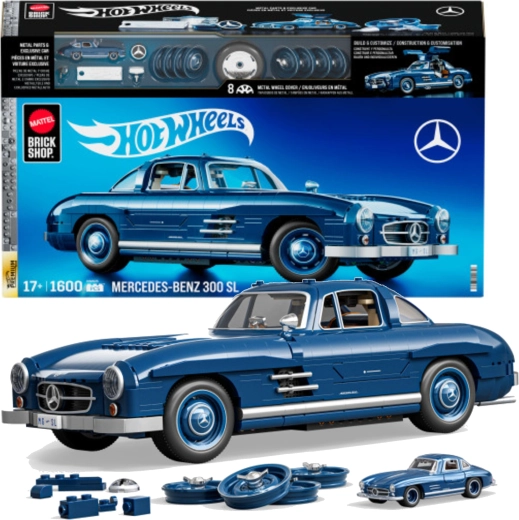 Building Set HOT WHEELS Mercedes‑Benz 300 SL 1:12, 1600 pieces