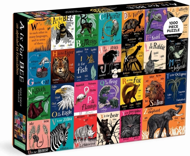 Mudpuppy sestavljanka Abeceda v prevodu 1000 kosov