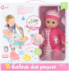 dojenček z banjico in dodatki 28 cm z zvokom