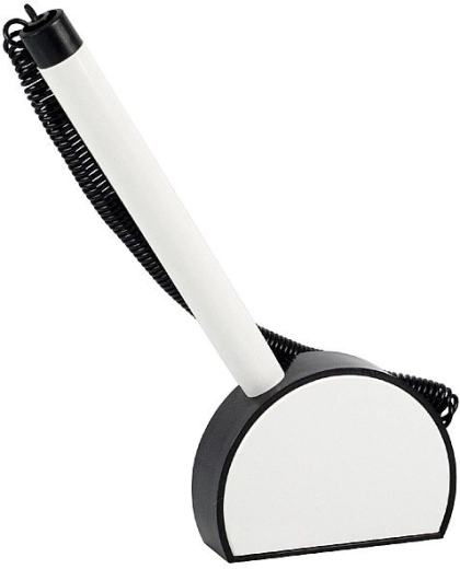 Stylo à bille sur socle ICO Mini noir et blanc
