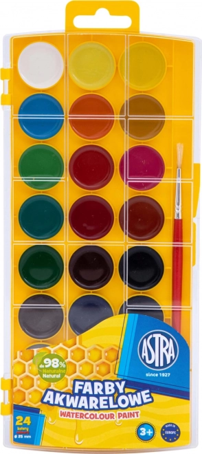 Acquerelli ASTRA 24 pezzi Ø 25 mm con pennello