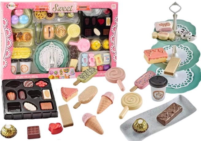 Patisserie and Café – Kids’ Sweet Treats Set with Tray, 50 pcs
