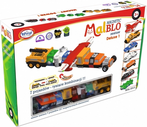 MalBlo Magnetic Deluxe – magnetische voertuigbouwset