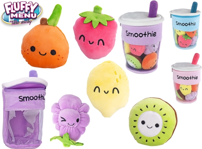 Plys smoothiebæger med frugt 33 cm – Fluffy Menu