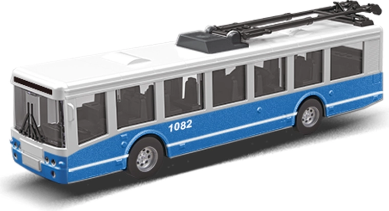 Trolleybus OV blauw 16 cm