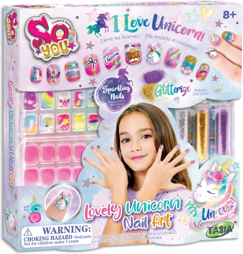 Large Set of Stick-On Nails Unicorn TASIA