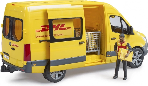 Bruder furgone Mercedes-Benz Sprinter DHL con autista e accessori