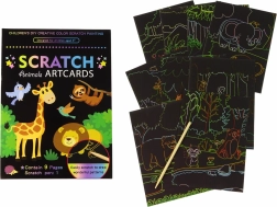 Scratch-off coloring book for kids ZOO animals