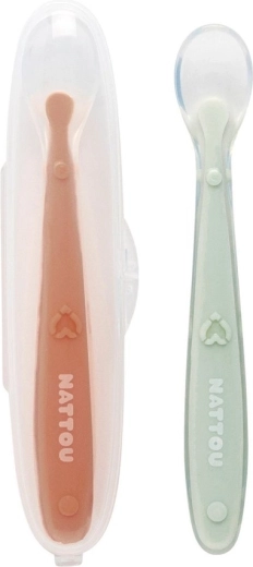 Silikoneskeer med blød spids og etui 2 stk NATTOU