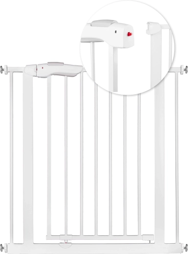 White safety gate for doors and stairs Nukido