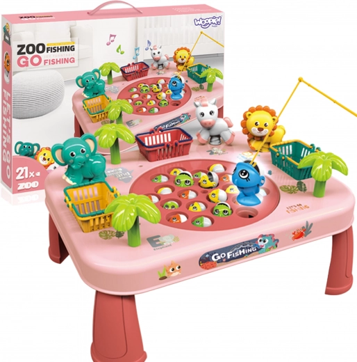 Woopie interactive fishing table for kids – pink