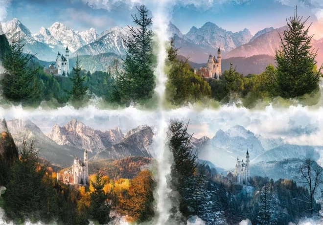 RAVENSBURGER Puzzle Neuschwanstein nelle quattro stagioni 18000 pezzi
