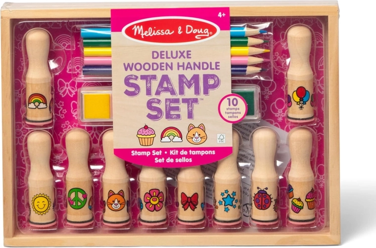 Set creativo deluxe timbri, inchiostri e pastelli MELISSA & DOUG
