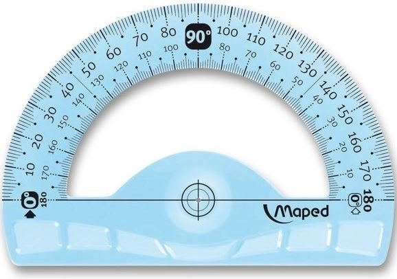 MAPED flexible protractor 180°, 12 cm (assorted colors)