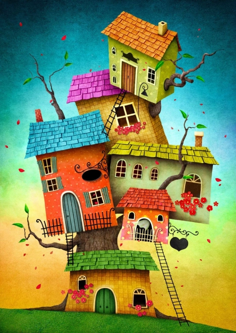 Enjoy Puzzle Fairy Tale Houses 1000 Pieces
