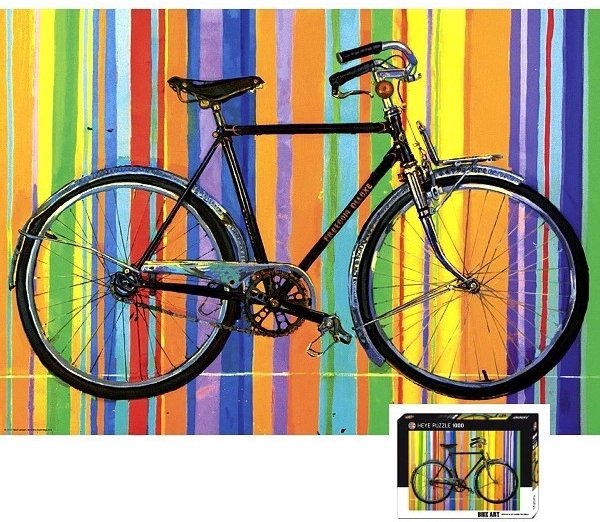HEYE Puzzel Fiets Kunst: Vrijheid Deluxe 1000 stukjes