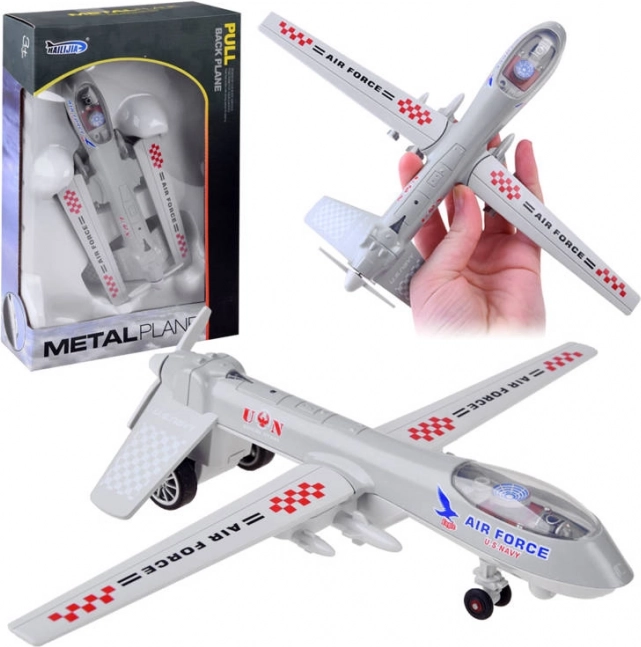 Drone en métal avec effets de guerre