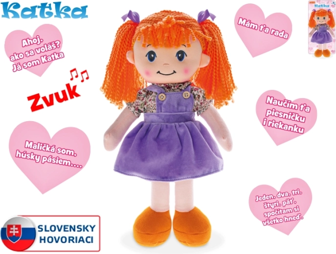 Talende dukke Katka med blødt krop 39 cm