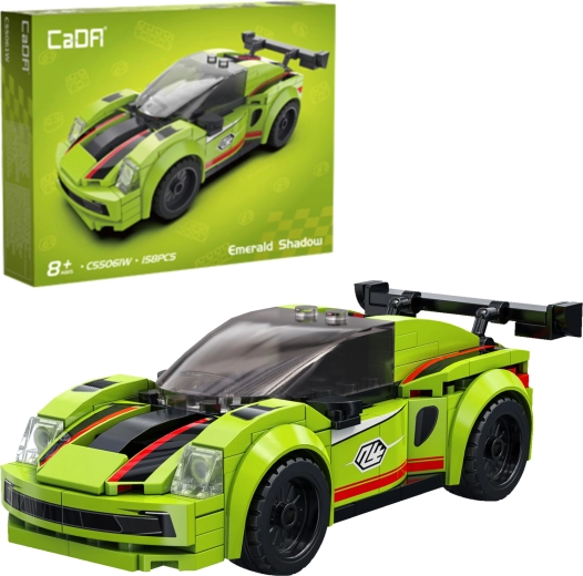 Bausteinset CaDA Rennwagen Emerald Shadow, 158 Teile