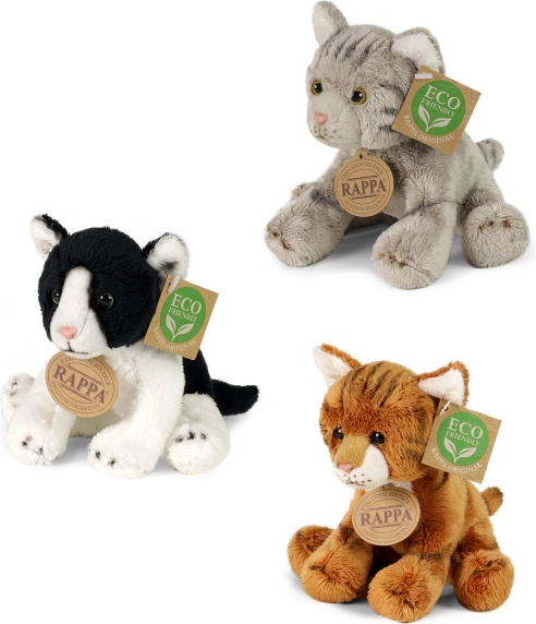 Chats en peluche 14 cm écoresponsables