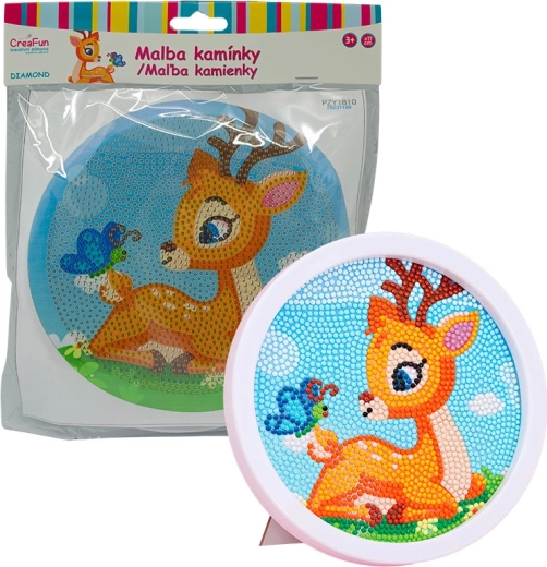 Diamond Painting with Frame – Cartoon Fawn 17 cm