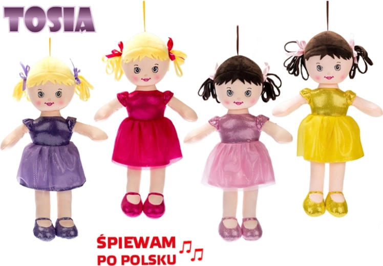 Bambola di pezza parlante Tosia 32 cm