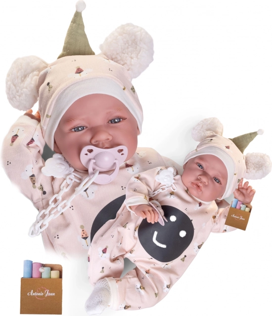 Bambola realistica neonato Antonio Juan con corpo in tessuto morbido