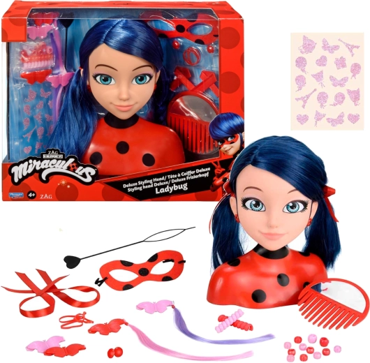 Testa per acconciature MIRACULOUS LADYBUG Marinette Deluxe con accessori