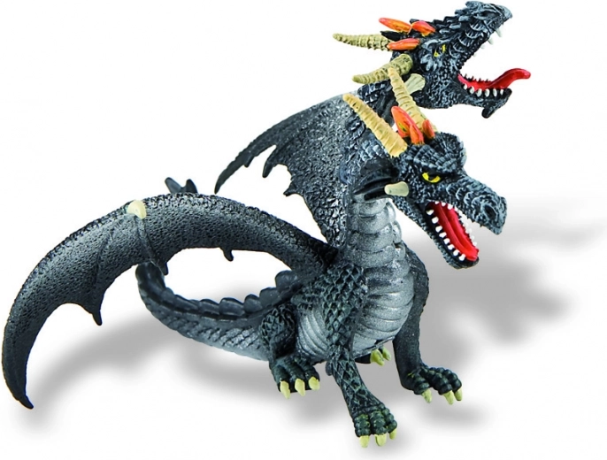 Bullyland two-headed grey dragon