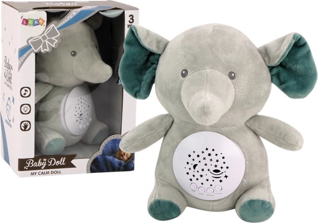 Inslaper Beertje Olifantje met sterrenprojectie en melodieën - grijs