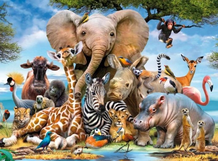 RAVENSBURGER puzzle African Friends 300 pieces