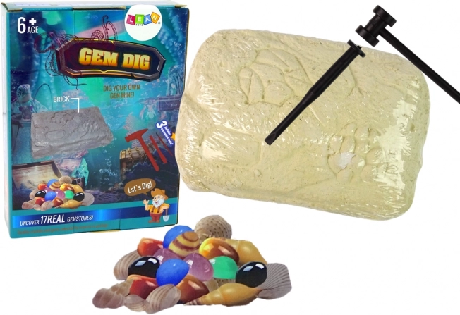 Arheološki komplet kristalov iz rudnika draguljev