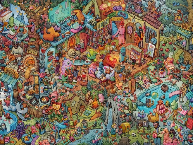 Puzzle HEYE 1500 pièces – amusement entre amis, Tiurina (puzzle + poster)