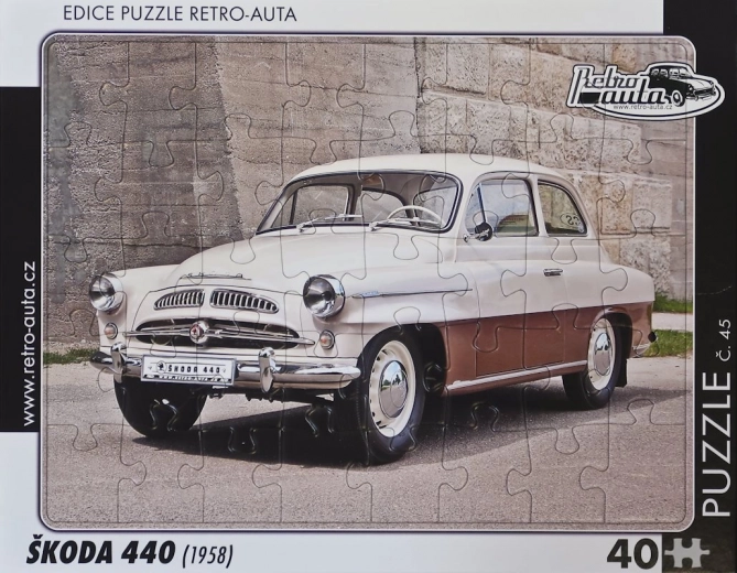 Retro auto puzzel Škoda 440 (1958) 40 stukjes