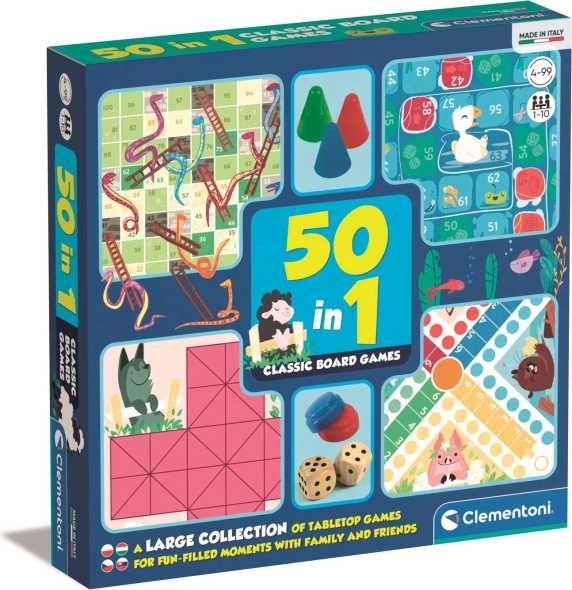 Classic Board Games Set 50-in-1 CLEMENTONI
