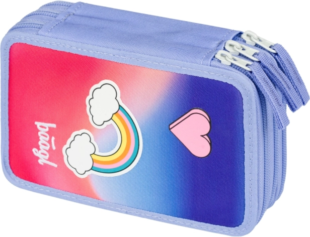 BAAGL three-tier school pencil case Rainbow, purple-pink