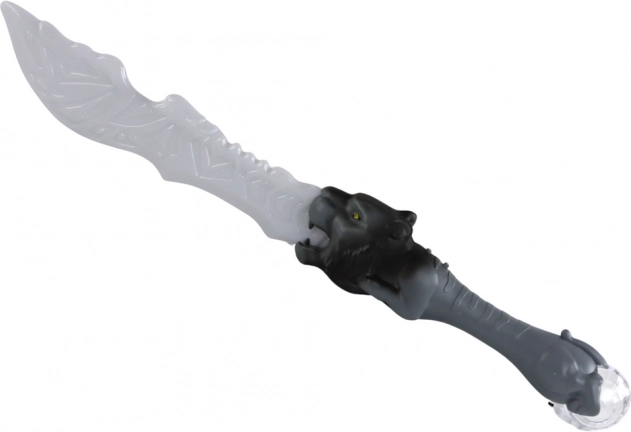 Light-up sword with lion-shaped handle – gray