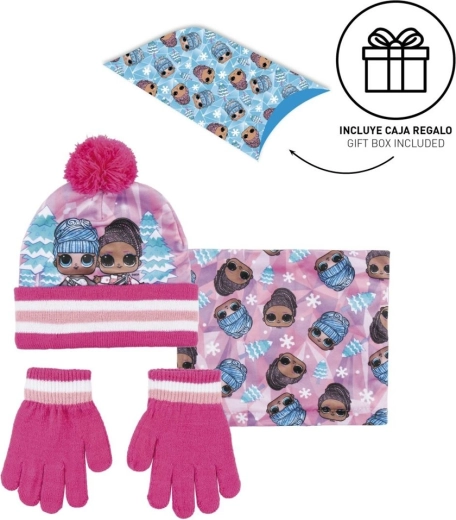 L.O.L. Beanie, Gloves and Neck Warmer Set