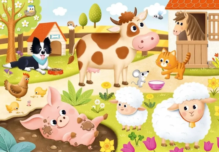 Puzzle Farm Animals XL 15 Pieces DINO