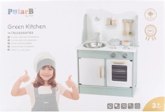 VIGA PolarB Wooden Kitchen with Accessories Eco Green
