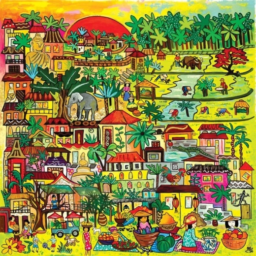 Puzzle Life in Asia 1023 pieces MAGNOLIA