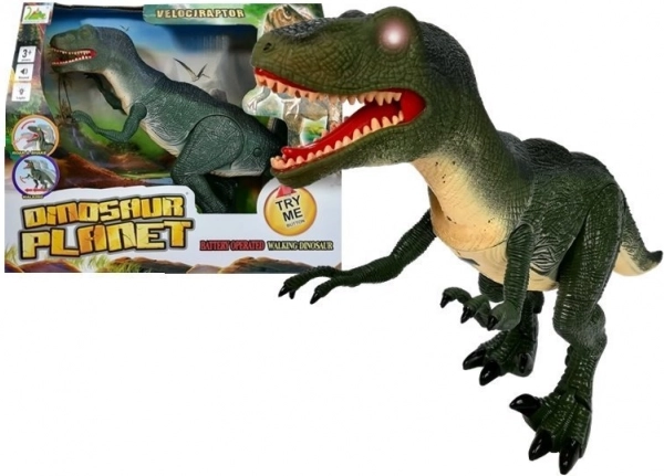 Dinosaure interactif Velociraptor avec sons et lumières