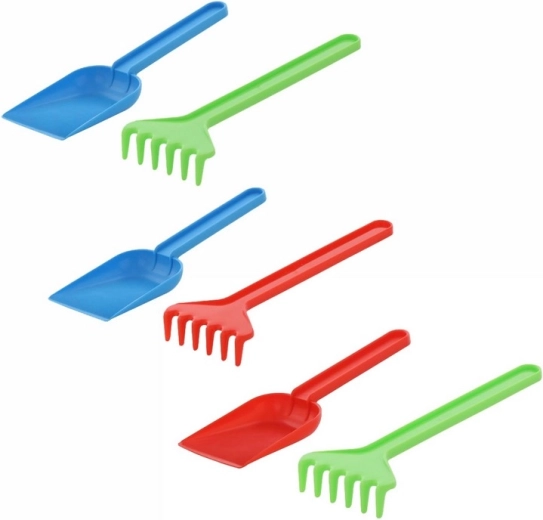 Set per la sabbia con paletta e rastrello 18 cm