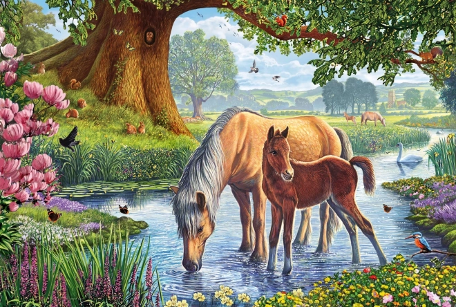 Puzzle Horses in the River 150 pieces SCHMIDT