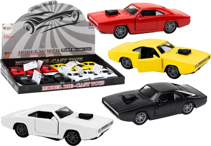 Powered Cars 1:32 Lights Sound Metal White Red Black Yellow