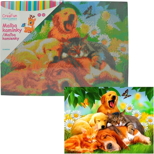 Diamond Painting – Siesta Dogs and Cats 30 × 40 cm