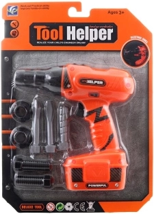 Kids' Battery-Powered Drill with Bit Set