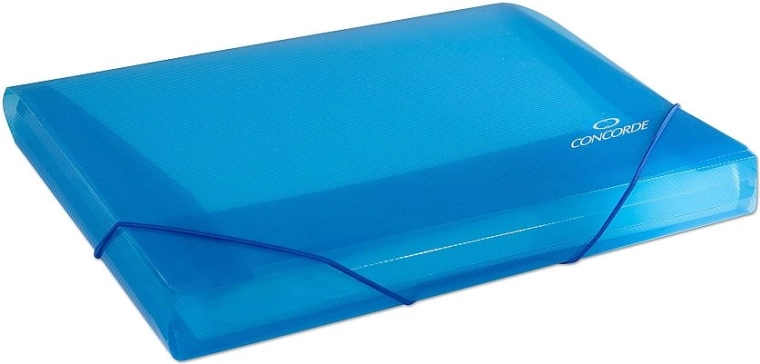 Chemise dossier avec élastique A4, bleu transparent CONCORDE